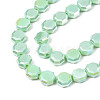 Electroplate Opaque Solid Color Glass Beads Strands EGLA-N002-27-A06-3
