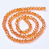 Electroplate Glass Beads Strands EGLA-A034-T6mm-B16-2