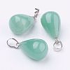 Natural Green Aventurine Pendants G-K187-04G-1