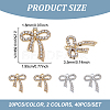 40Pcs 2 Coloes Alloy Rhinestone Pendants FIND-UN0007-55-3