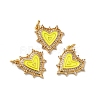 Rack Plating Brass Micro Pave Clear Cubic Zirconia Charms KK-D074-04G-03-2