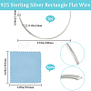 1Pc 925 Sterling Silver Rectangle Flat Wire STER-BBC0005-64B-2