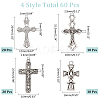 4 style Tibetan Style Alloy Pendants FIND-WR0011-31-2