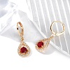 Brass Micro Pave Cubic Zirconia Leverback Earrings EJEW-K300-04G-1