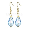 15 Pair 15 Color Glass Teardrop Dangle Earrings EJEW-JE05399-3