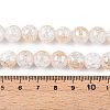 Electroplated Crackle Glass Beads Strands X-EGLA-N014-10mm-02-4