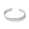 304 Stainless Steel Textured Cuff Bangles BJEW-A003-04P-2