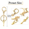 304 Stainless Steel Initial Letter Key Charm Keychains KEYC-YW00004-01-3