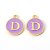 Golden Plated Alloy Enamel Charms ENAM-S118-10D-1
