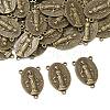 Holy Oval Carved Virgin Mary Tibetan Style Alloy Chandelier Component Links TIBEP-LF0961YKG-AB-FF-3