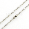 Tarnish Resistant 304 Stainless Steel Ball Chain Necklace Making NJEW-R225-07-2