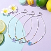 3 PCS Bear Shape Acrylic Beaded Necklaces NJEW-JN04632-2