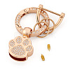 1Pc DIY Alloy Rhinestone Spring Gate Rings Keychains FIND-TA0008-54A-G-1