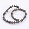 Natural Pyrite Beads Strands G-P303-03-4mm-16-2