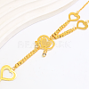 Vintage Heart Brass Finger Ring Bracelets XK2544-1-2