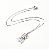 304 Stainless Steel Dangle Earrings & Pendant Necklaces Jewelry Sets SJEW-JS01049-2