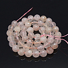 Natural Rose Quartz Beads Strands X-G-G213-8mm-35-2