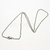 Tarnish Resistant Trendy Unisex 304 Stainless Steel Cable Chain Necklaces NJEW-M057-A-01-2