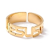 Word Jesus 304 Stainless Steel Cuff Ring RJEW-B035-01G-2