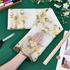 Flower Pattern Polyester Lace Fabic DIY-WH0061-021B-3