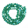 Imitate Austrian Crystal Bicone Frosted Glass Beads Strands EGLA-A039-T3mm-MB10-2