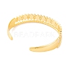 Brass Micro Pave Clear Cubic Zirconia Open Cuff Bangles for Women BJEW-S147-31G-A-3