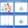 28Pcs 14 Colors Faceted Glass Pendants GLAA-PH0001-21-6