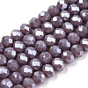 Electroplate Glass Beads Strands EGLA-A034-P4mm-A12-1