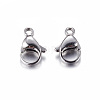 Tarnish Resistant 304 Stainless Steel Lobster Claw Clasps LS-STAS-R050-13x8mm-2