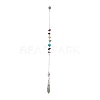 Mixed Natural Gemstone Pointed Drowsing Pendulums PALLOY-JF01992-2