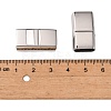 Rectangle Smooth Surface 304 Stainless Steel Bayonet Clasps X-STAS-I037-22-3