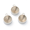 Non-Tarnish 202 Stainless Steel Pendant Rhinestone Settings LS-X-STAS-F266-21E-P-1