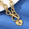 Golden 304 Stainless Steel Charm Bracelets NJEW-K284-01G-A-2