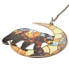 Stained Acrylic & Iron Suncatchers HJEW-F022-01B-4