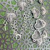 Tibetan Style Alloy Embossed Floral Heart Link Waist Belly Chains for Women FS-WG5DD44-01-3