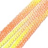 Transparent Gradient Color Glass Beads Strands X1-GLAA-H021-01B-09-2