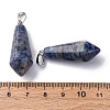 Natural Sodalite Pointed Pendants G-I314-02P-05A-3