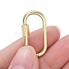 Brass Screw Carabiner Lock Charms ZIRC-E164-12G-5