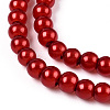 Baking Paint Pearlized Glass Pearl Round Bead Strands X-HY-Q003-4mm-74-3