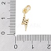 Rack Plating Brass Micro Pave Clear Cubic Zirconia Charms X-KK-Z060-14G-3