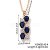 Brass Cubic Zirconia Long Tassel Pendant Necklaces for Fashionable Statement Style DV3387-4-1