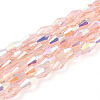 Transparent Electroplate Glass Beads Strands GLAA-K064-05A-01D-1