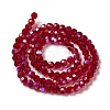 Electroplate Transparent Glass Beads Strands X-EGLA-A035-T6mm-L07-2