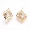 Brass Stud Earring Findings X-KK-R058-190G-2