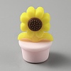 Sunflower Silicone Beads LS-SIL-WH0008-40C-1