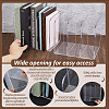 2Pcs 3-Slot Desktop Acrylic Magazine Racks Bookends ODIS-WA0001-17-3