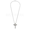 Zinc Alloy Cross Pendant Necklaces NJEW-M211-06C-ASP-5