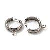 Tarnish Resistant 201 Stainless Steel Huggie Hoop Earring Findings STAS-P283-01W-P-2