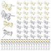 48Pcs 2 Colors Rack Plating Alloy Stud Earring Findings FIND-HS0002-64-1