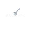 Sun 316L Surgical Stainless Steel with Synthetic Opal Tongue Rings FS-WGFD6E3-03-2